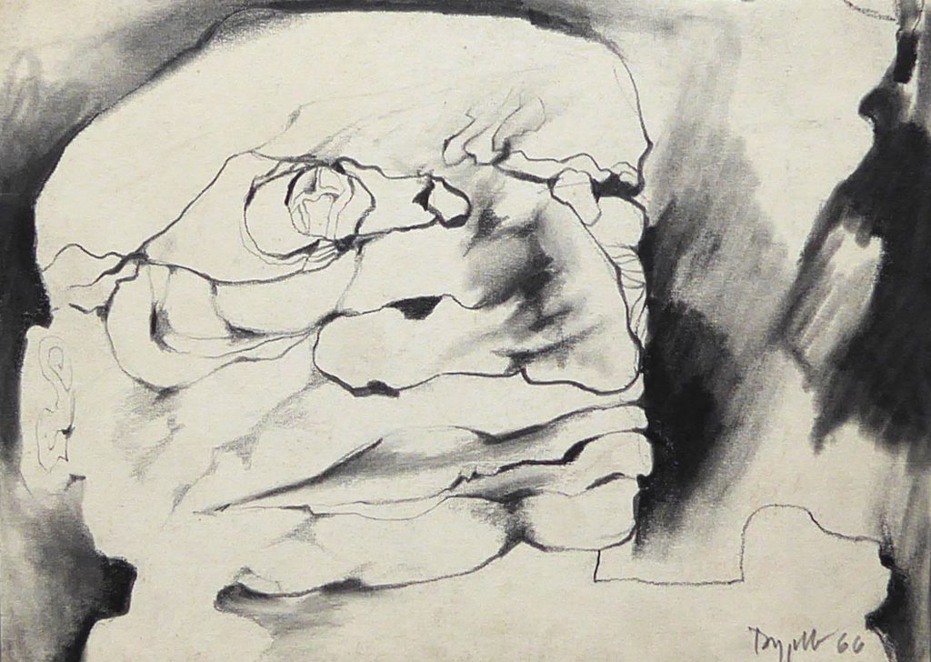 Zeichnung Graphit ohne TItel von Hans-Jürgen Burggaller