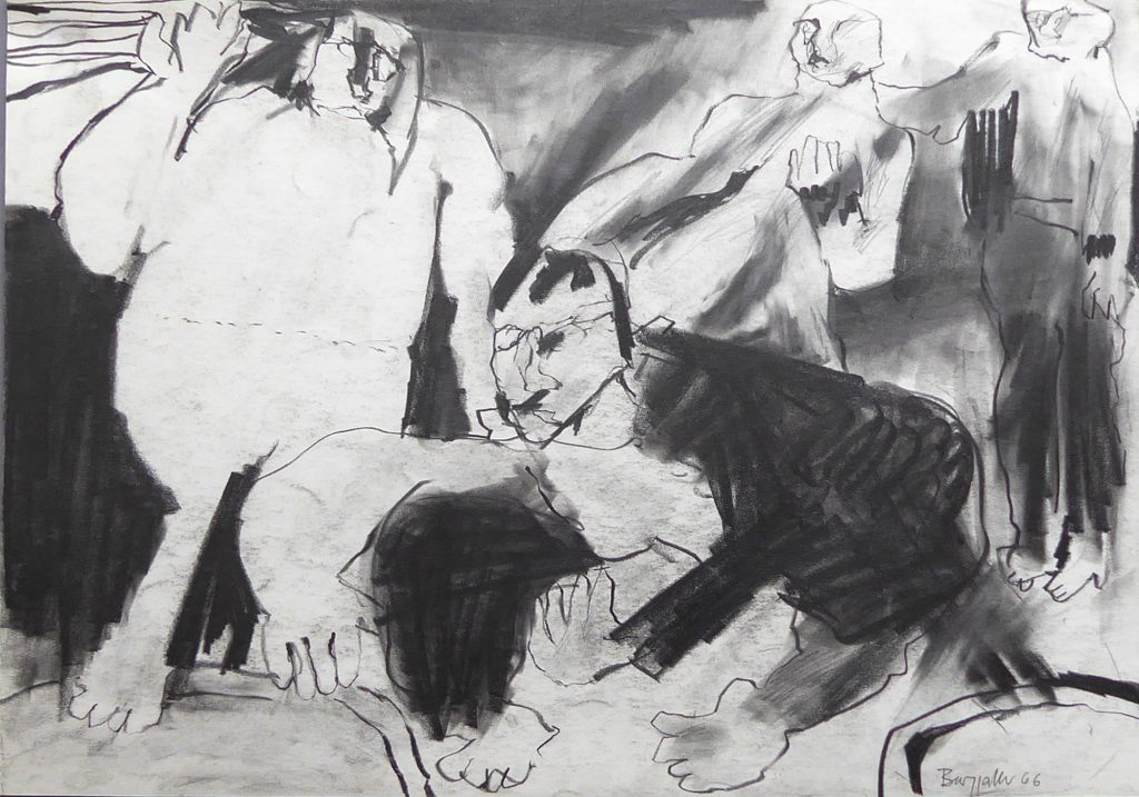 Zeichnung Graphit ohne TItel von Hans-Jürgen Burggaller