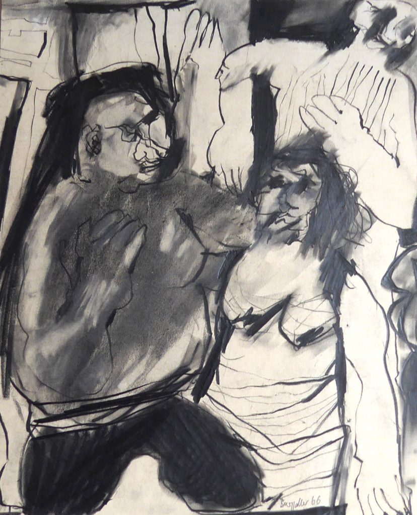 Zeichnung Graphit ohne TItel von Hans-Jürgen Burggaller