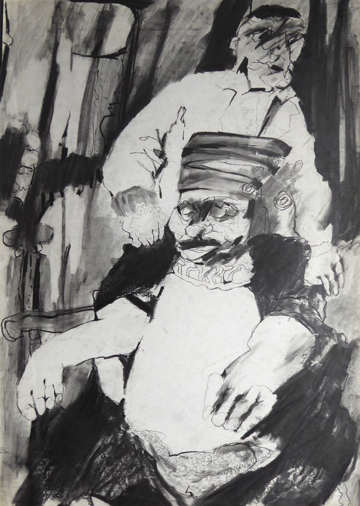 Zeichnung Graphit ohne TItel von Hans-Jürgen Burggaller