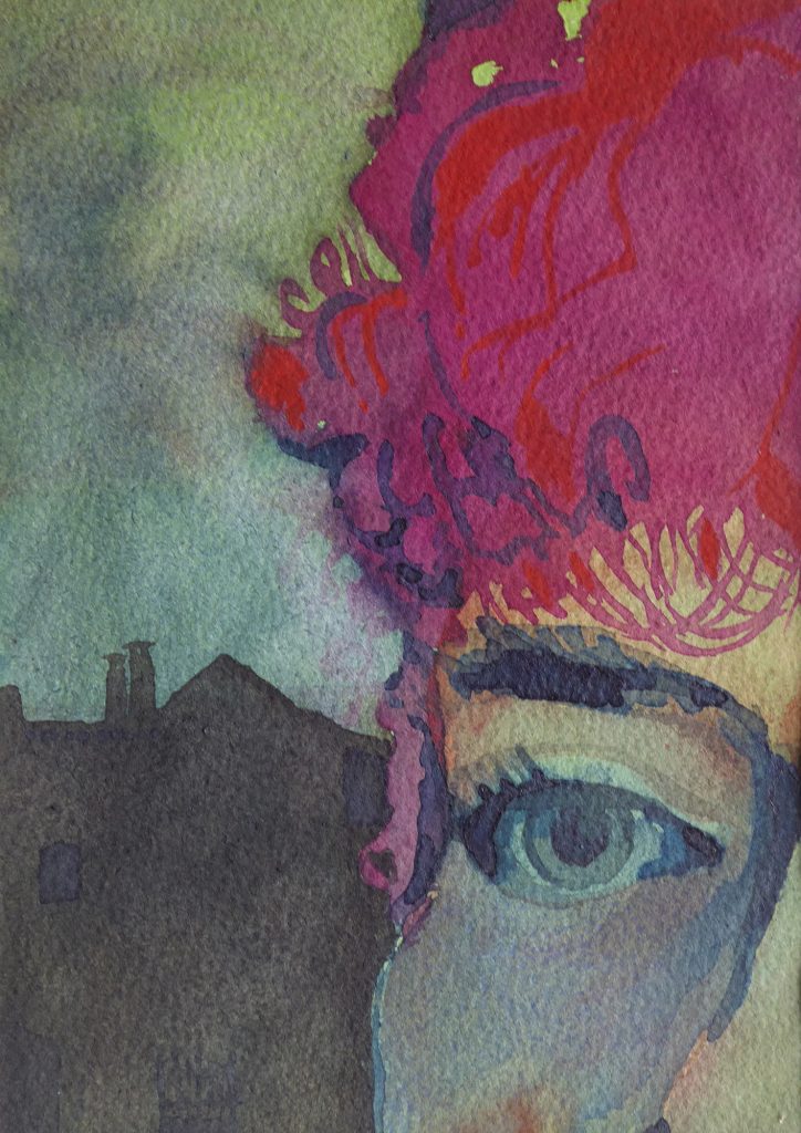 Aquarell ohne Titel von Hans-Jürgen Burggaller