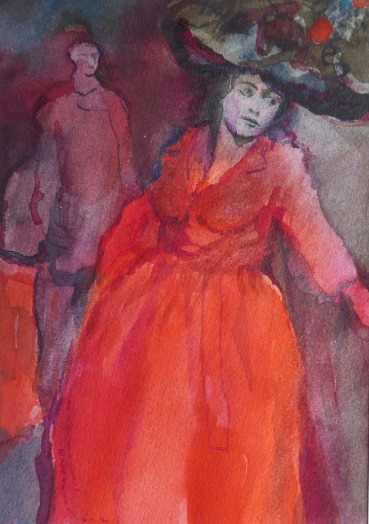 Aquarell ohne Titel von Hans-Jürgen Burggaller
