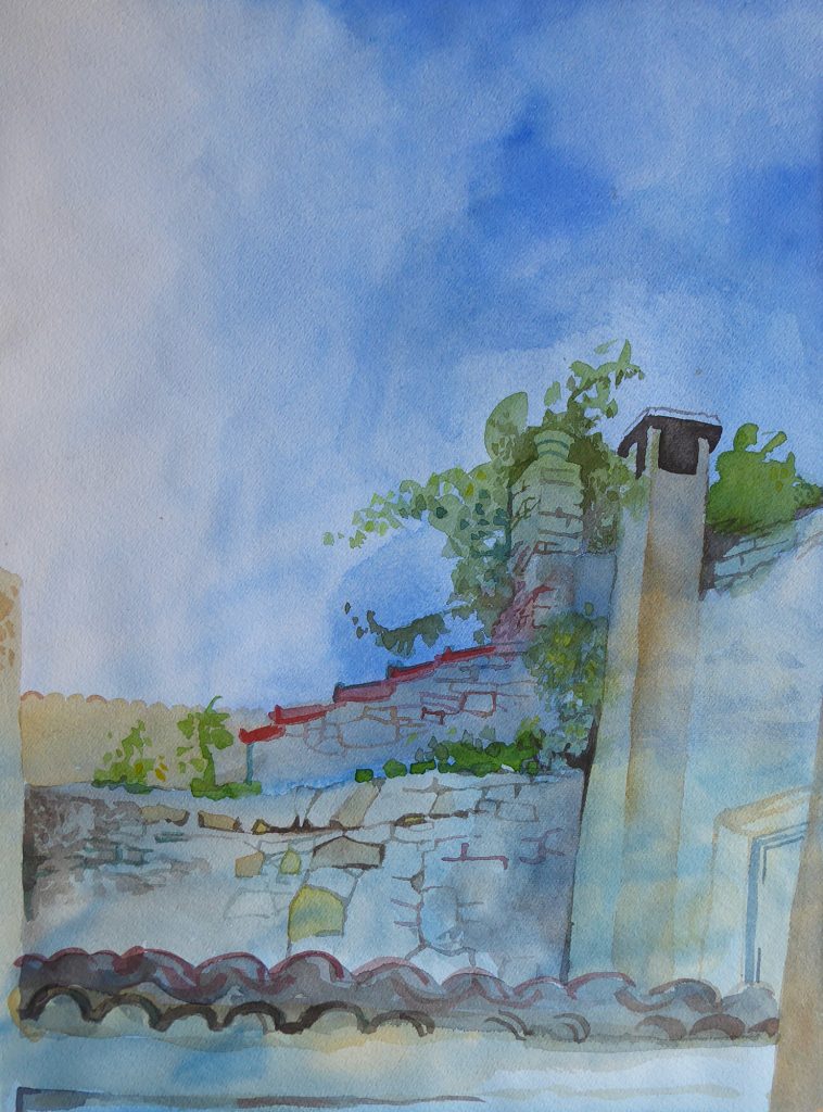 Aquarell ohne Titel von Hans-Jürgen Burggaller