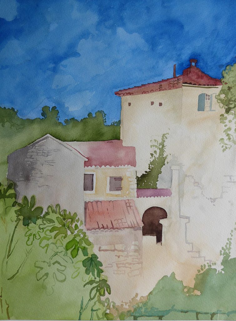 Aquarell ohne Titel von Hans-Jürgen Burggaller