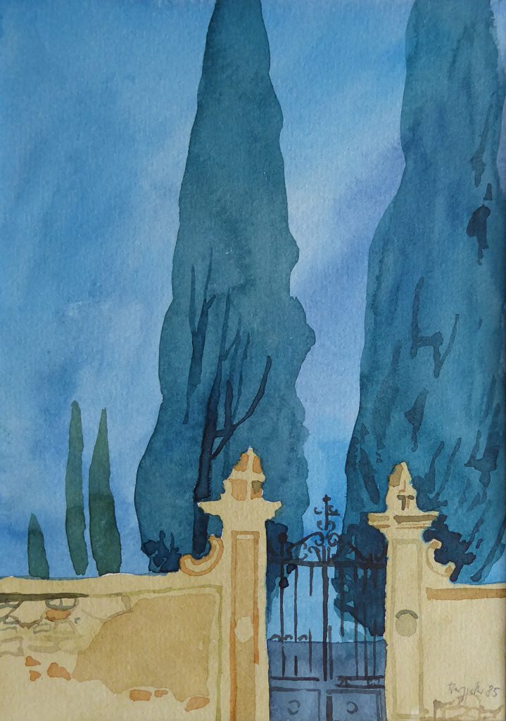 Aquarell ohne Titel von Hans-Jürgen Burggaller