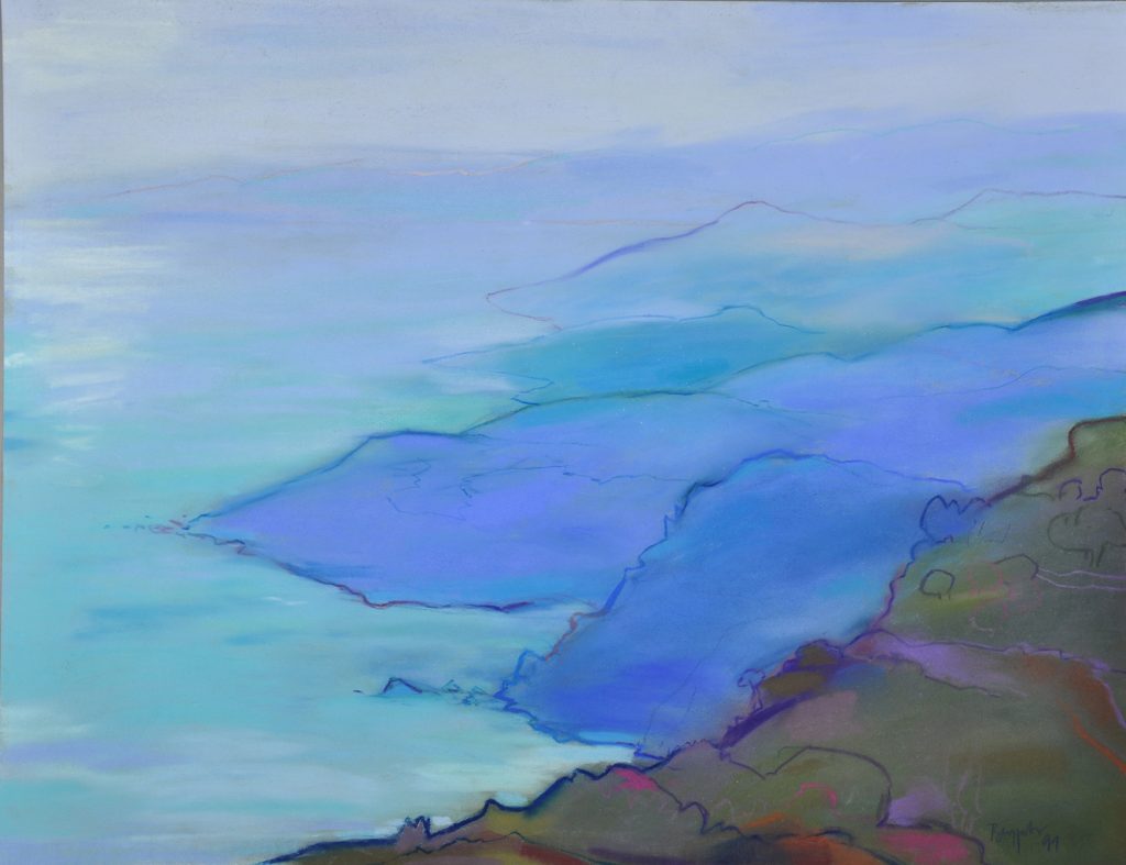 Pastell "Blick vom westlichen Finger IV" Hans-Jürgen Burggaller
