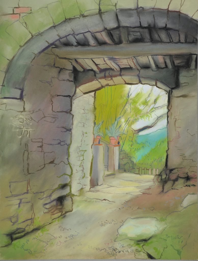 Pastell "Caldesi, Toscana" Hans-Jürgen Burggaller
