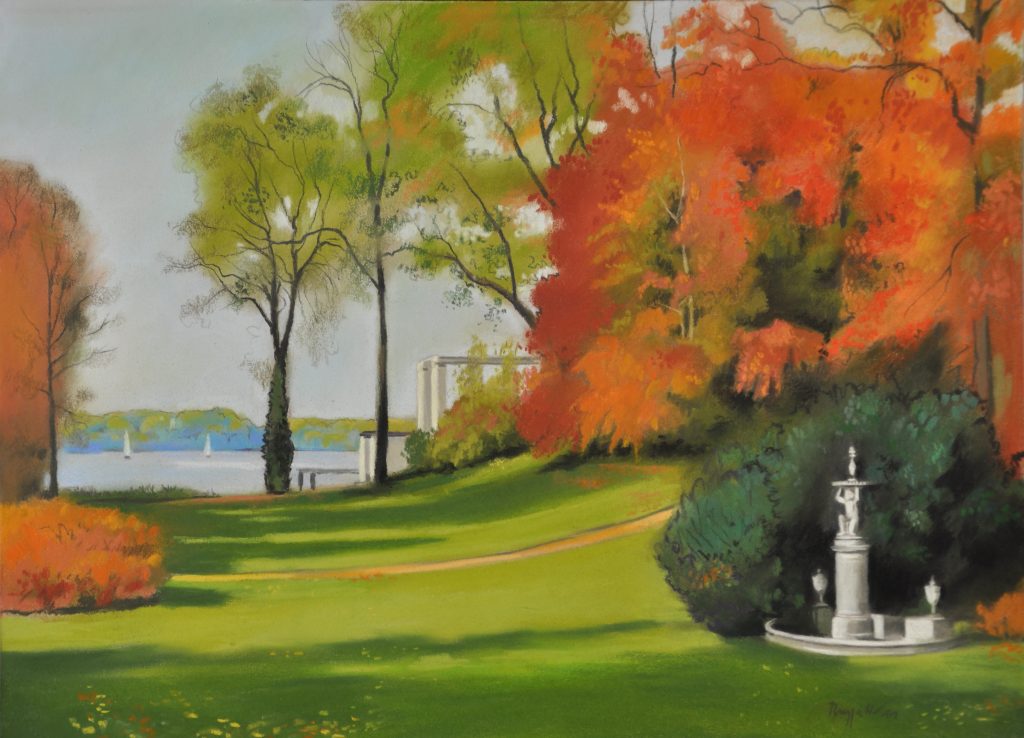 Pastell "Klein Glienicke, Pleasureground" Hans-Jürgen Burggaller
