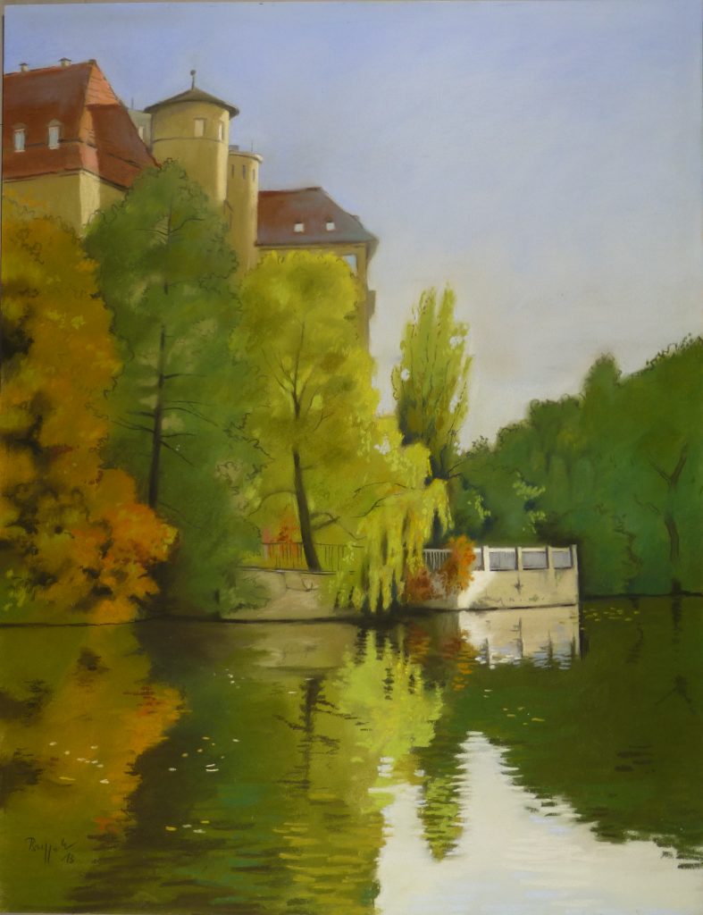 Pastell "Lietzensee, Turmhaus" Hans-Jürgen Burggaller