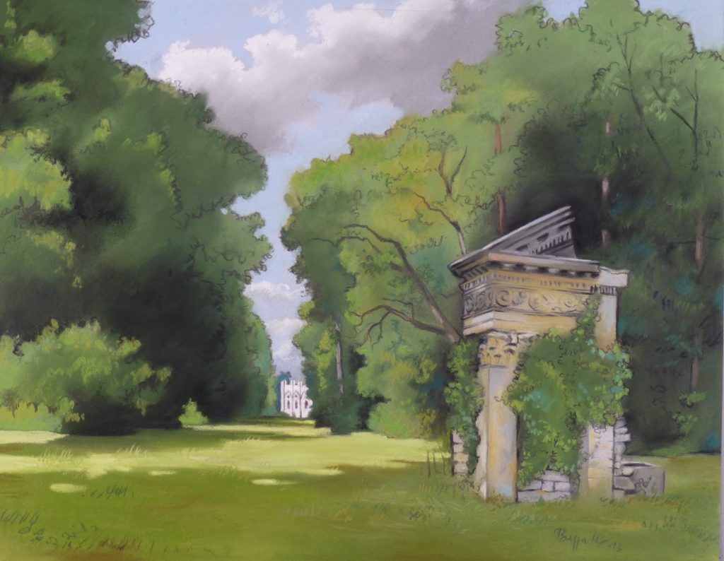 Pastell "Pfaueninsel, Jakobsbrunnen" Hans-Jürgen Burggaller