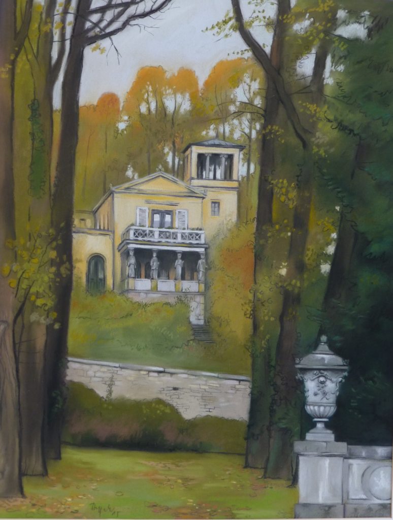 Pastell "Sanssouci Winzerhaus" Hans-Jürgen Burggaller
