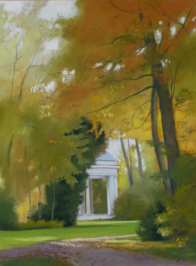 Pastell "Sanssouci, am Freundschaftstempel" Hans-Jürgen Burggaller